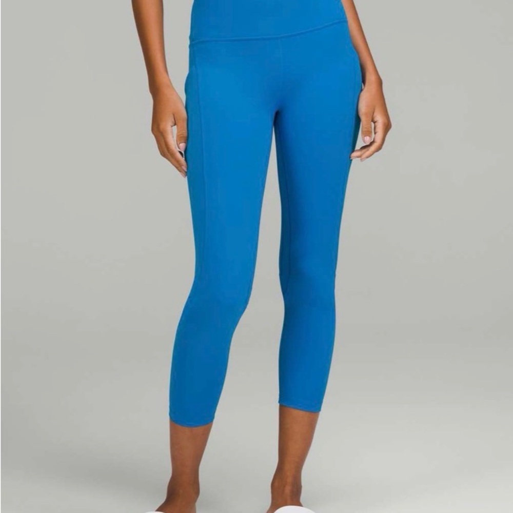 Lululemon Align High Rise 25” Leggings w Pockets Blue Size 14 Soft Nulu